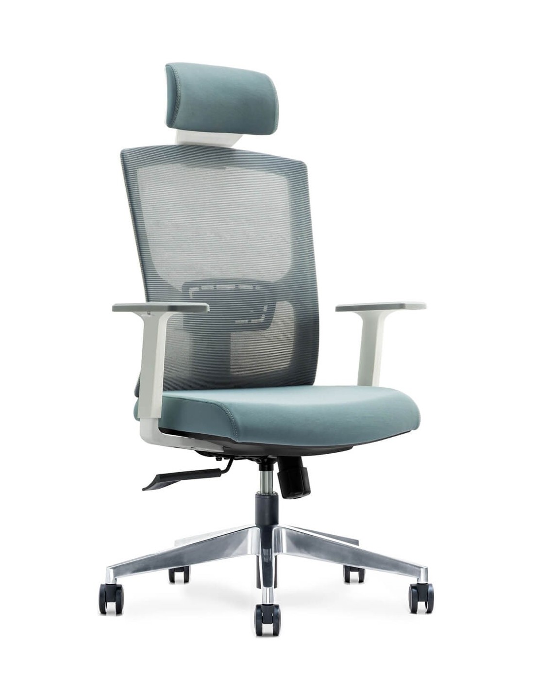 Newman Cool Grey Ergonomic Executive Office Chair Workspace Offic...