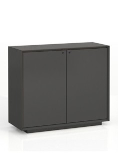 EDGE Series Chamfered Low Height 2 Door Dark Grey Cabinet 2
