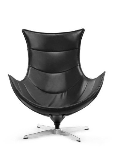 Lobster Black Leather Designer Lounge Chair
