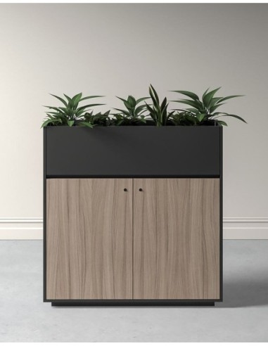 ECO Planter Cabinet Grey with Lockable Push Open Doors