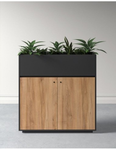 ECO Planter Cabinet Grey with Lockable Push...