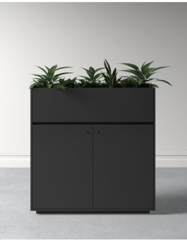 ECO Planter Cabinet Grey with Lockable Push...