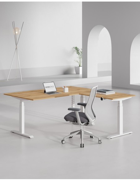 Max Series Triple Motor L-Shape Height Adjustable Desk