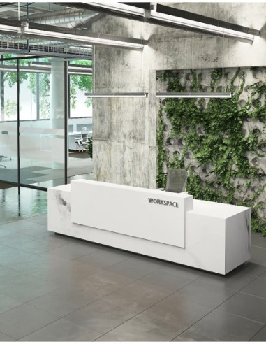 iReception Wooden Contemporary Reception Desk