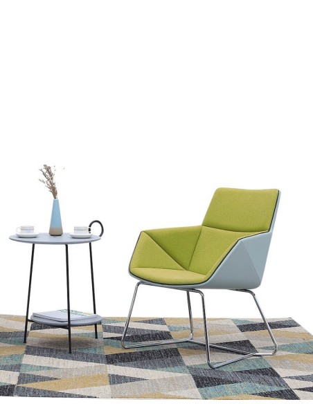 Lido Lounge Chair with Chrome Skid Frame