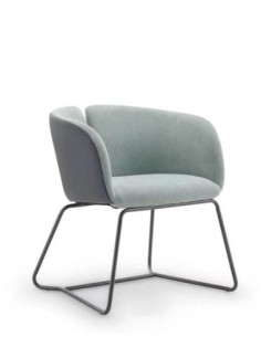 Loyo Lounge Chair with Black Skid Frame 2