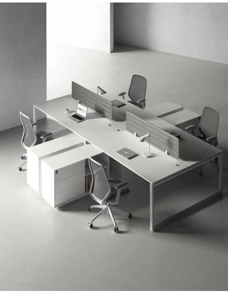 ACE Pro Series Cluster of 4x Workstation with Side Cabinet