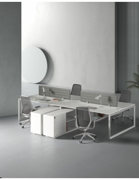 ACE Pro Series Cluster of 4x Workstation with Side Cabinet