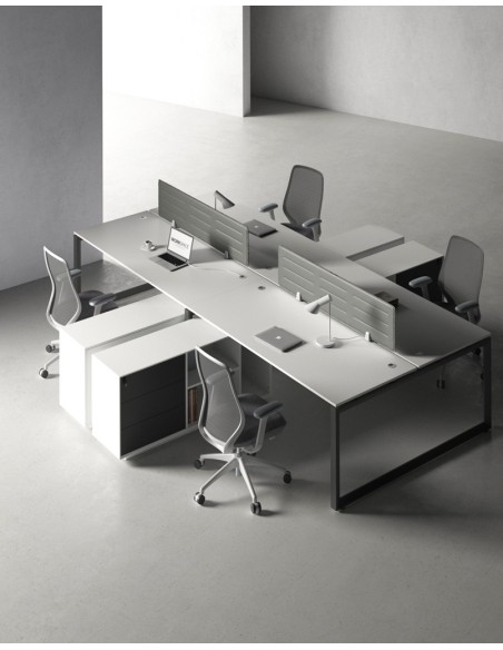 ACE Pro Series Cluster of 4x Workstation with Side Cabinet