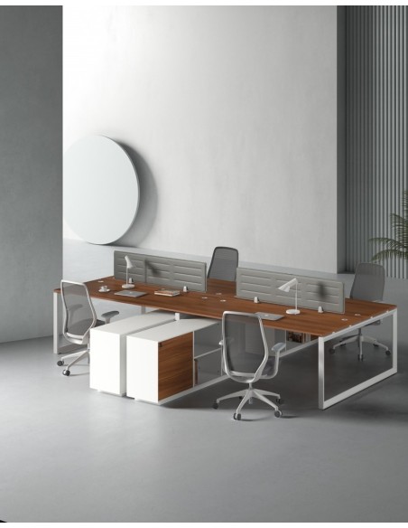 ACE Pro Series Cluster of 4x Workstation with Side Cabinet