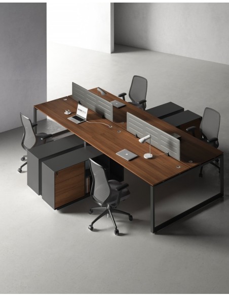 ACE Pro Series Cluster of 4x Workstation with Side Cabinet