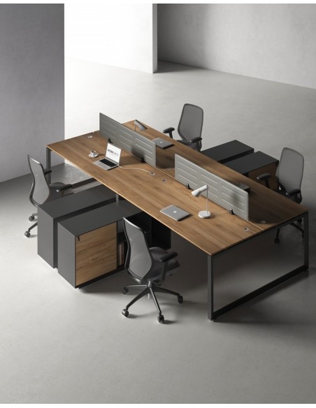 ACE Pro Series Cluster of 4x Workstation with Side Cabinet