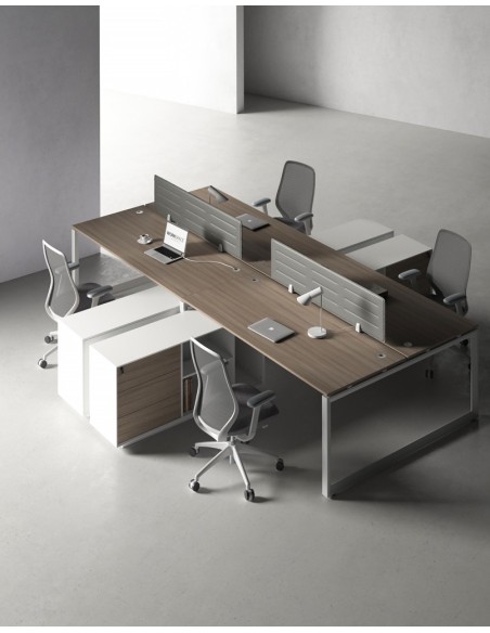 ACE Pro Series Cluster of 4x Workstation with Side Cabinet