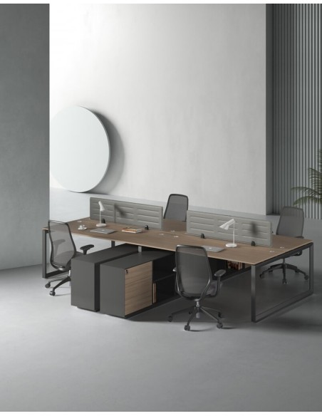 ACE Pro Series Cluster of 4x Workstation with Side Cabinet