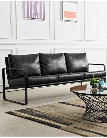 Sync Three Seater Genuine Leather Arm Chair