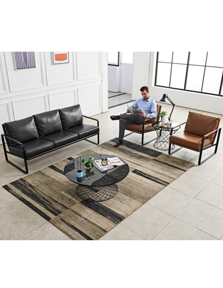 Sync Three Seater Genuine Leather Arm Chair