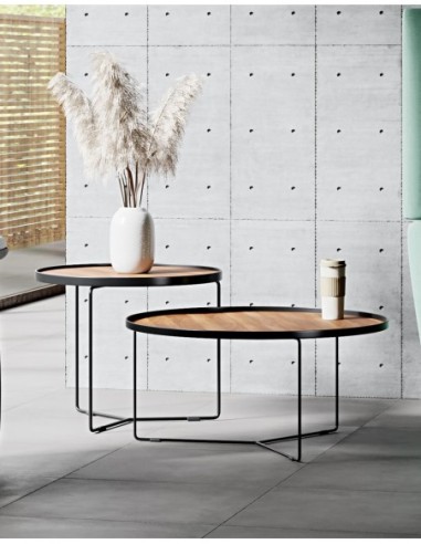 Split Wooden Top Coffee Table Set