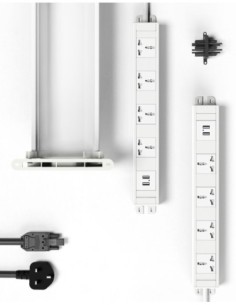 6x Users Under-Desk Interlink Power Access and Cable...