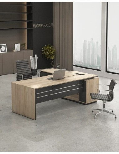 Levina L-Shape Manager Desk | Workspace Office Furniture Saudi Arabia