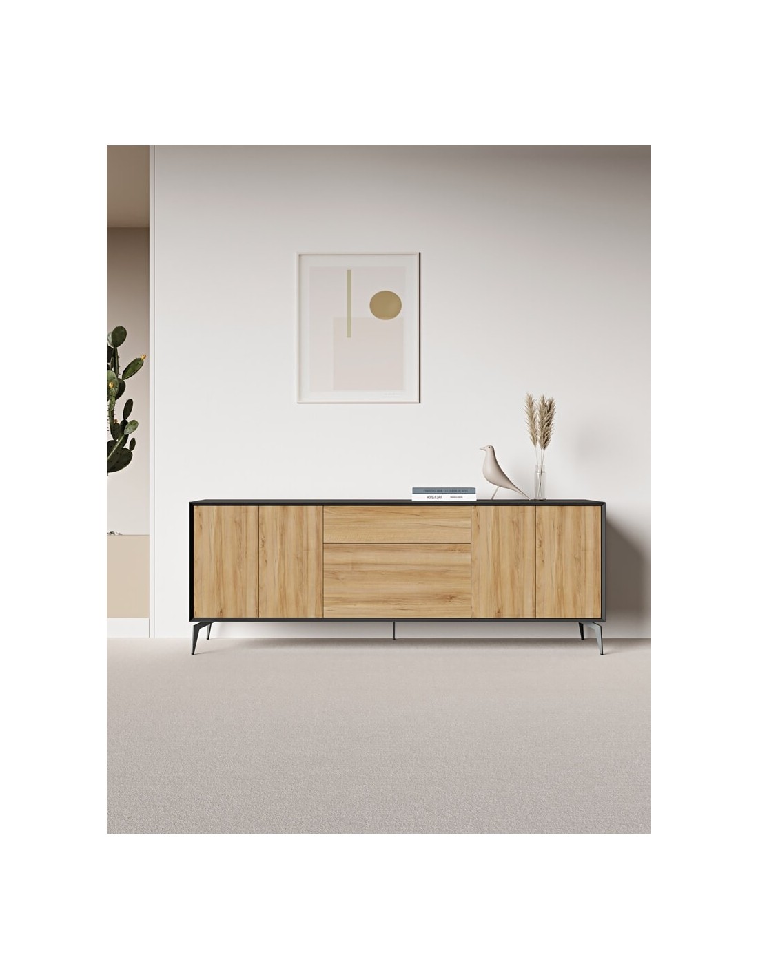 EDGE Metropolitan Black Sideboard Cabinet | Workspace Furniture