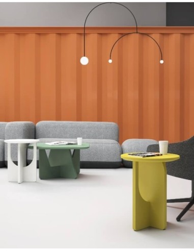 Plank Medium Round Square Panel Coffee Table