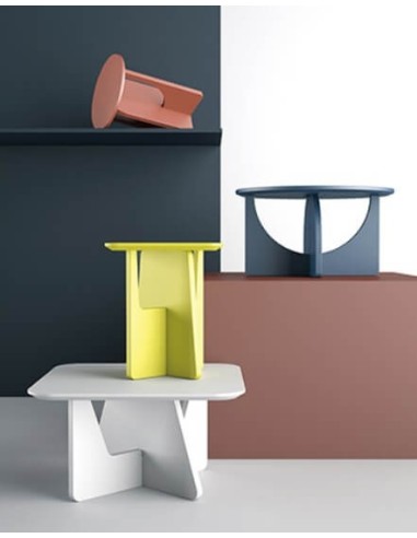 Plank Medium Round Square Panel Coffee Table