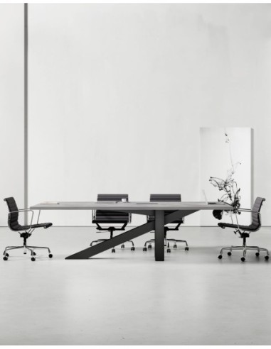 Onyx Designer Black Frame Meeting Table