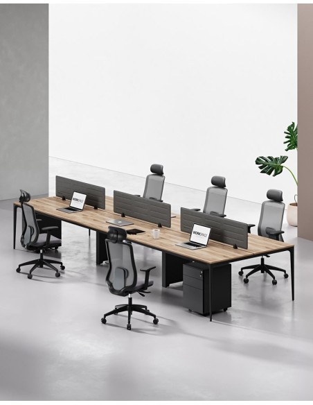 ARC Designer Series Cluster of 6 Workstation Desk