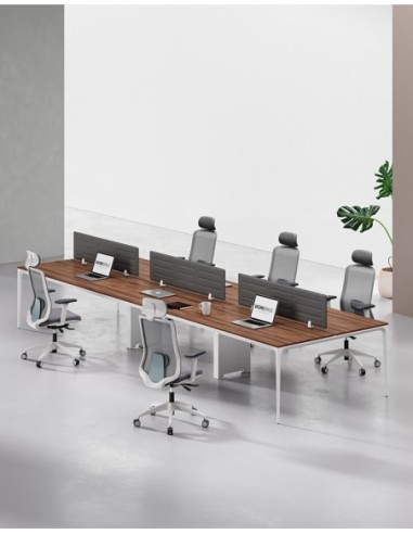 ARC Designer Series Cluster of 6 Workstation Desk