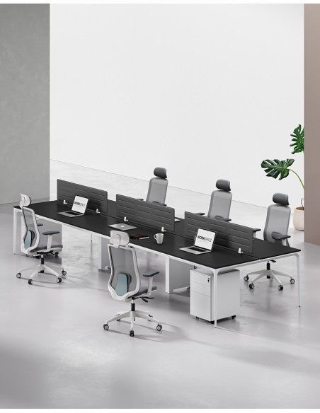 ARC Designer Series Cluster of 6 Workstation Desk