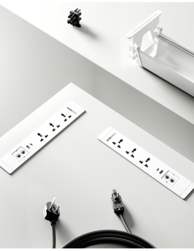 4x Users Embedded Power and Data Socket Interlink Power Access