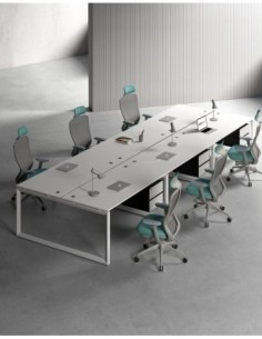Ace Series Cluster of 6x Face to Face Workstation Desk