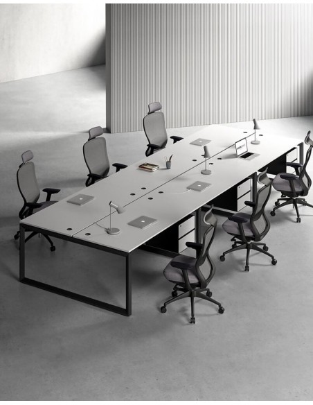 Ace Series Cluster of 6x Face to Face Workstation Desk