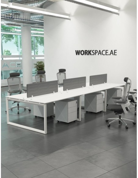 Ace Series Cluster of 6x Face to Face Workstation Desk