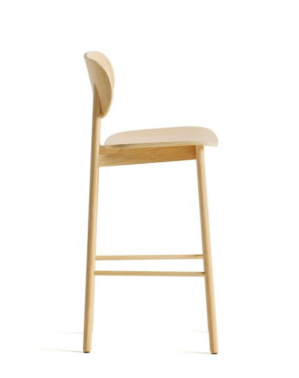 Birch Wood Veneer Bar Stool