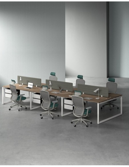 Ace Series Cluster of 6x Face to Face Workstation Desk