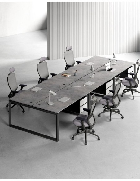 Ace Series Cluster of 6x Face to Face Workstation Desk