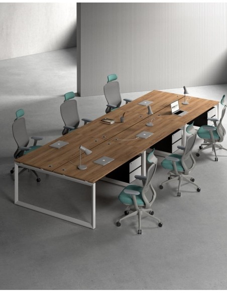 Ace Series Cluster of 6x Face to Face Workstation Desk