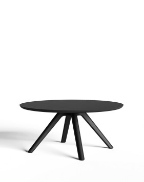 Black Maya Round Coffee Table 2