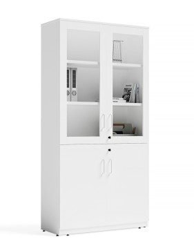Vetrina Full Height White Glass Cabinet 2