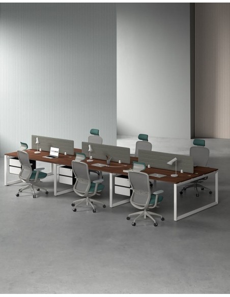 Ace Series Cluster of 6x Face to Face Workstation Desk