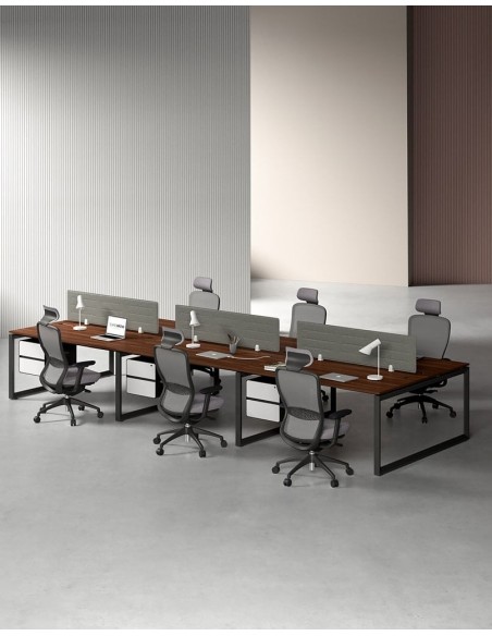 Ace Series Cluster of 6x Face to Face Workstation Desk