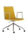 Simon Yellow Genuine Leather Designer Chair