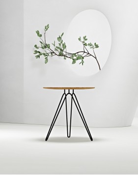 Vino Wood Veneer Round Coffee Table 2