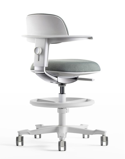 Coast White Drafting Counter Chair