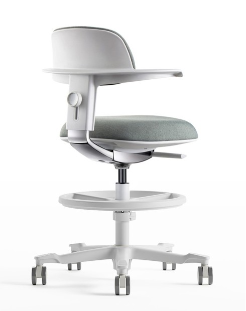 Coast White Drafting Counter Chair