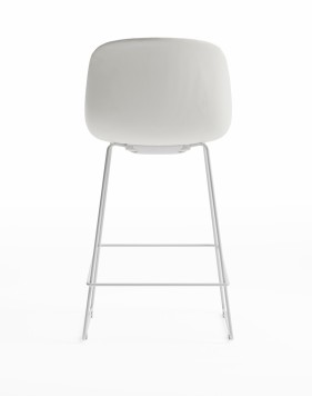 Mantle White Modern Office Bar Stool 2