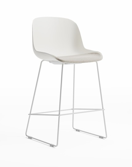 Mantle White Modern Office Bar Stool