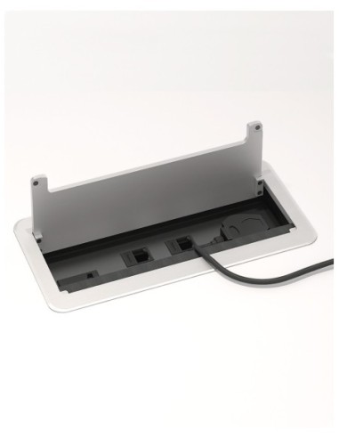 Flip Top Brushed Socket Box For Desk