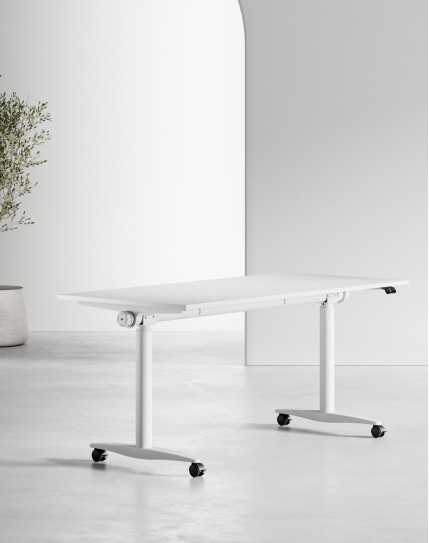 Max Series Mobile Folding Standing Desk - White